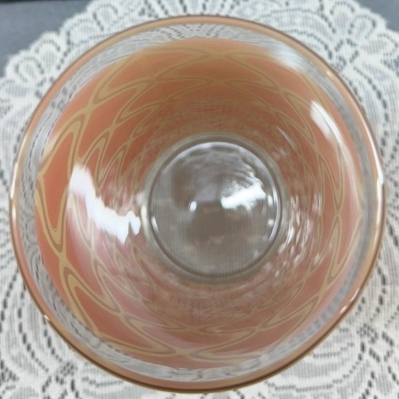 Vintage Decor 10” Retro Orange Geometric Glass Vase Mid-Century Modern Kitschy - Picture 4 of 4